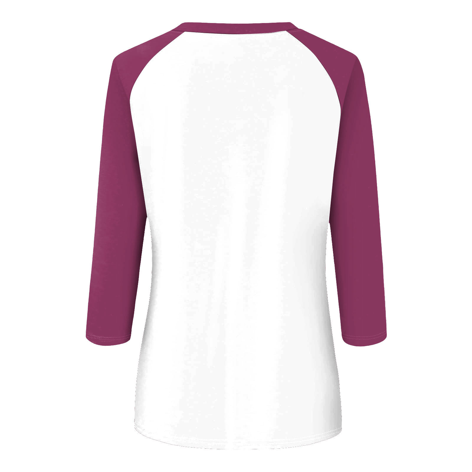 thumbnail image 5 of Camiseta informal de manga 3/4 y cuello redondo para mujer, versátil, de poliéster, tallas S-XXL, 5 of 5